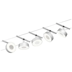 Paulmann Seilsystem Basis-Set Circle Matt Chrom 10 M / 5 X 5 W