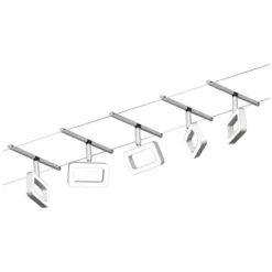 Paulmann LED-Seilsystem Basis-Set Frame Matt Chrom 10 M / 5 X 4,8 W
