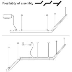 Paulmann URail Kabeleinspeisung Matt Chrom 2 M / Max. 1'000 W -Lampen & Leuchten affär 554130 5