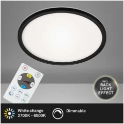 Brilo LED-Panel Slim Schwarz 18 W / 2'400 Lm / Inkl. Fernbedienung