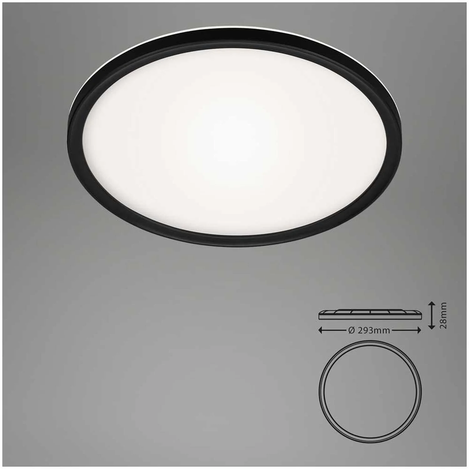 Brilo LED-Panel Slim Schwarz 18 W / 2'400 Lm / Inkl. Fernbedienung 5 Brilo LED-Panel Slim Schwarz 18 W / 2'400 Lm / Inkl. Fernbedienung – Bild 5