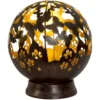 LED-Solarleuchte Kugel Bronze Schmetterling Ø 20 Cm / Höhe 22 Cm