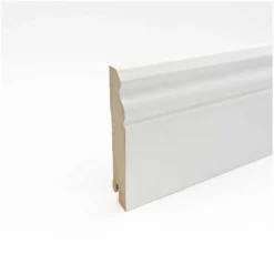 Praktikus Sockelleiste White & Black Stil Matt Weiss 100 X 18 Mm / Länge 2,4 M