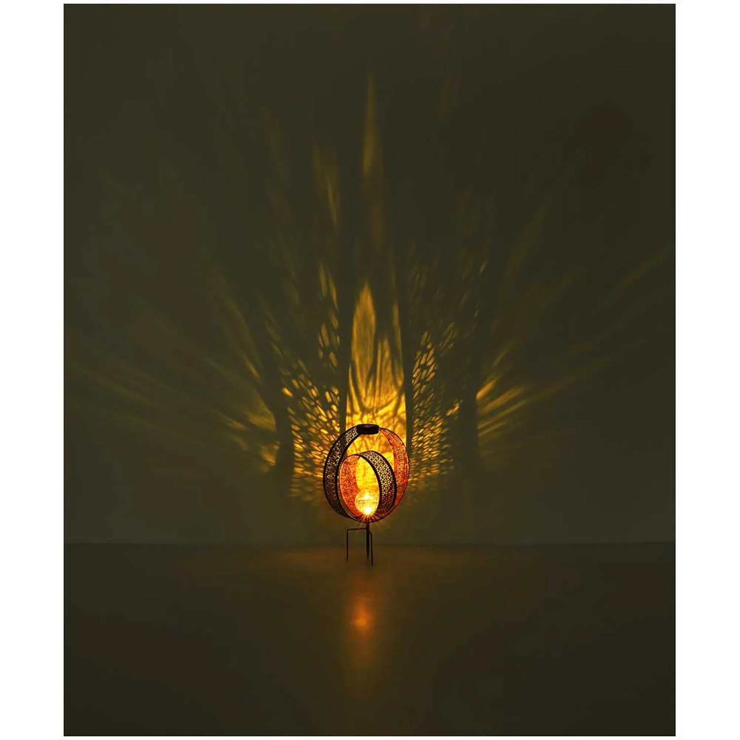 Globo LED-Solarleuchte Metallringe Rostfarben / Höhe 42 Cm / 0,06 W 5 Globo LED-Solarleuchte Metallringe Rostfarben / Höhe 42 Cm / 0,06 W – Bild 5