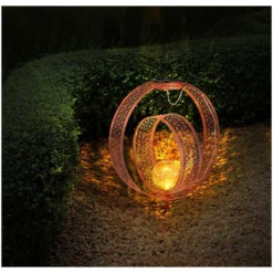 Globo LED-Solarleuchte Metallringe Rostfarben / Höhe 42 Cm / 0,06 W 11 Globo LED-Solarleuchte Metallringe Rostfarben / Höhe 42 Cm / 0,06 W -Lampen & Leuchten affär 557585 6