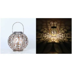 Globo Solarleuchte Kugel Antik Silberfarben Ø 20 Cm / Höhe 25 Cm / 0,06 W -Lampen & Leuchten affär 560235 4