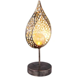 Globo Solarleuchte Blatt Metall (HxBxT) 35,5 X 13 X 16 Cm / 0,06 W