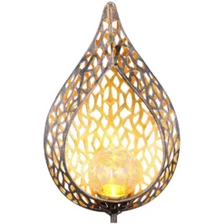 Globo Solarleuchte Blatt Metall (HxBxT) 35,5 X 13 X 16 Cm / 0,06 W -Lampen & Leuchten affär 560242 3