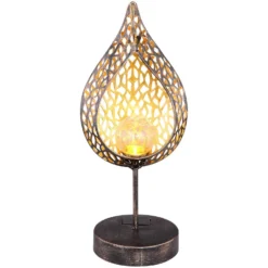 Globo Solarleuchte Blatt Metall (HxBxT) 35,5 X 13 X 16 Cm / 0,06 W -Lampen & Leuchten affär 560242 5