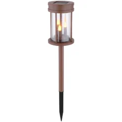 Globo Solarleuchte Laterne Rostfarben Höhe 60 Cm / 0,06 W