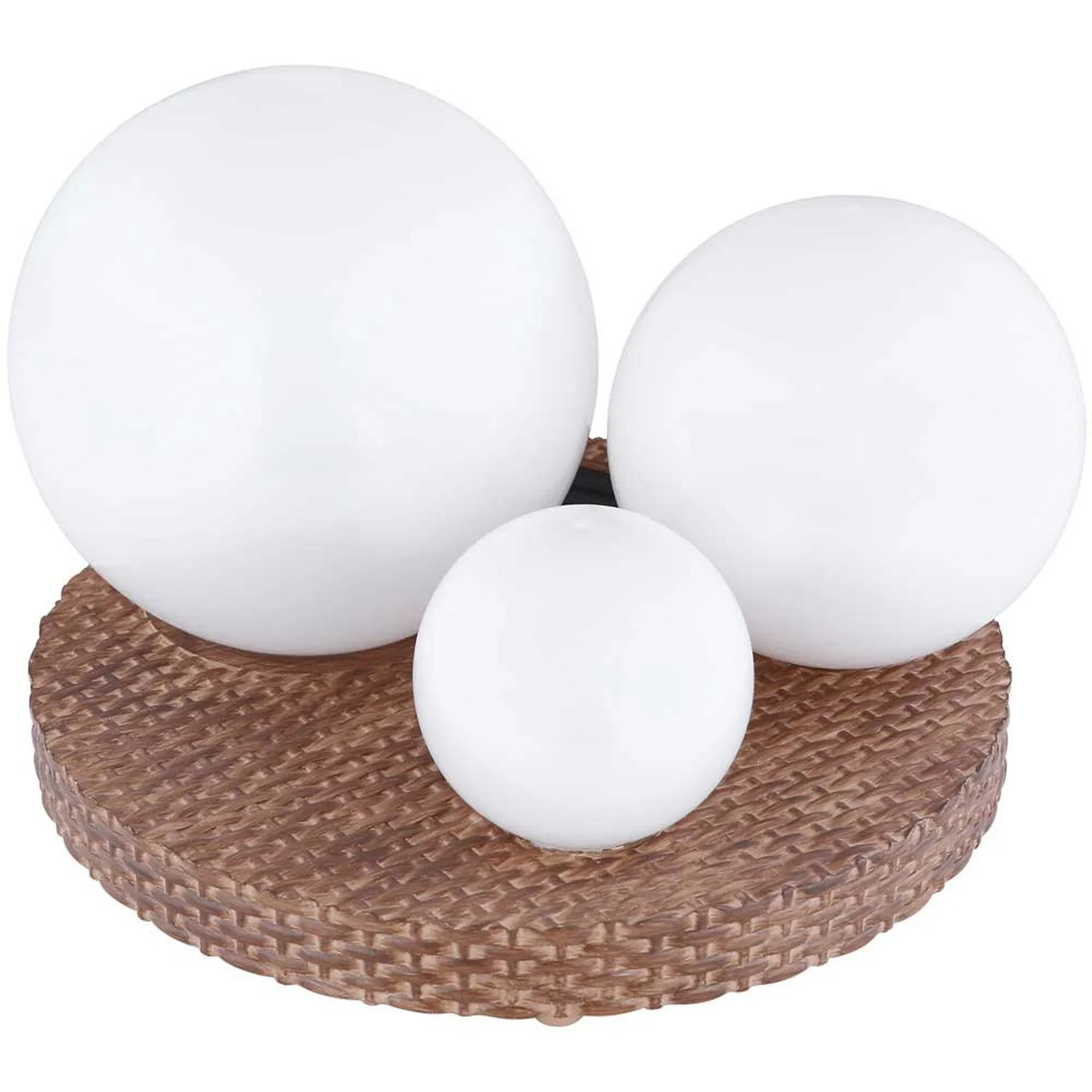 Globo Solarleuchte Rattanplattform Mit 3 Kugeln (HxBxT) 25 X 17 X 17 Cm / 0,06 W 2 Globo Solarleuchte Rattanplattform Mit 3 Kugeln (HxBxT) 25 X 17 X 17 Cm / 0,06 W – Bild 2