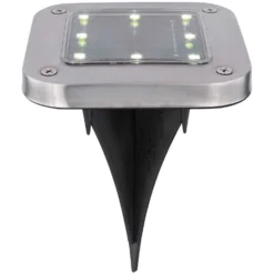 Globo Solarleuchte Edelstahl Rechteckig (HxBxT) 13 X 10 X 10 Cm / 0,1 W / 2 Stk. -Lampen & Leuchten affär 560268 3