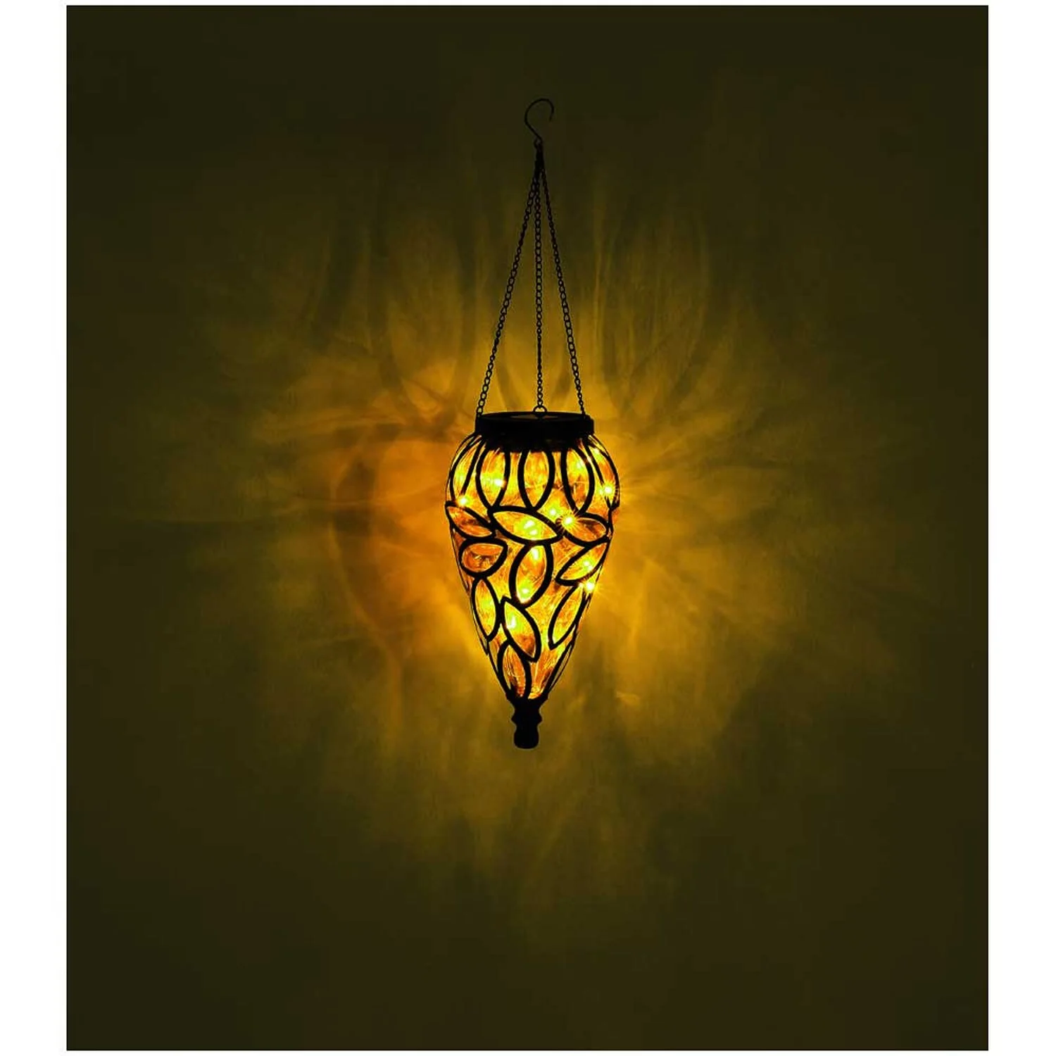 Globo Solar-Hängeleuchte Regentropfen Amber Ø 13,5 Cm / Höhe 50 Cm / 0,06 W 4 Globo Solar-Hängeleuchte Regentropfen Amber Ø 13,5 Cm / Höhe 50 Cm / 0,06 W – Bild 4