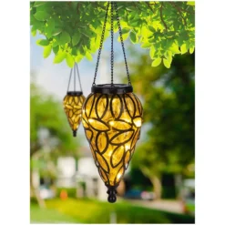 Globo Solar-Hängeleuchte Regentropfen Amber Ø 13,5 Cm / Höhe 50 Cm / 0,06 W 12 Globo Solar-Hängeleuchte Regentropfen Amber Ø 13,5 Cm / Höhe 50 Cm / 0,06 W -Lampen & Leuchten affär 560269 6