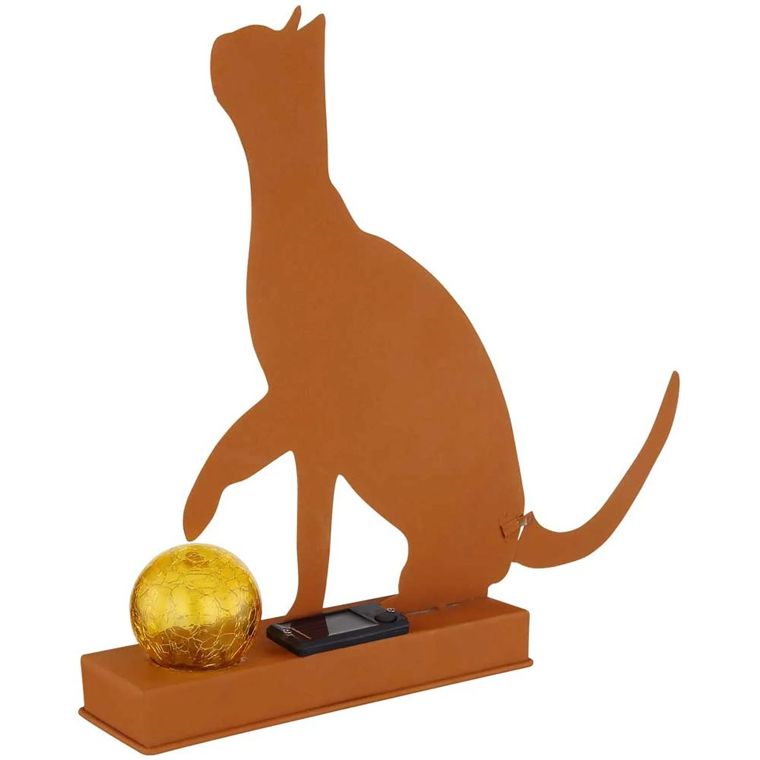 Globo Solarleuchte Katze Mit Ball Höhe 33,5 Cm / 0,06 W 1 Globo Solarleuchte Katze Mit Ball Höhe 33,5 Cm / 0,06 W