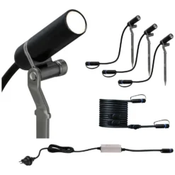 Paulmann LED-Spot Outdoor Plug & Shine Mit Erdspiess Anthrazit Plantini-Set