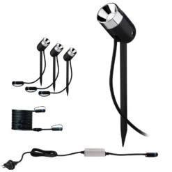 Paulmann LED-Spot Outdoor Plug & Shine Mit Erdspiess Anthrazit Pike-Set