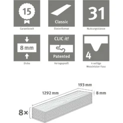 Egger Home Korkboden Comfort Classic EHC010 Sonnberg Fichte -Lampen & Leuchten affär 561495 5