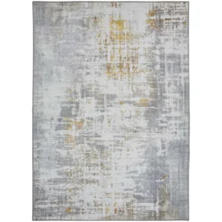 Digitaldruck-Teppich Punto Polyester Creme-Senfgelb 80 X 150 Cm