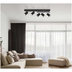 Globo Strahler Metall Schwarz Matt 5 X GU10 19 Globo Strahler Metall Schwarz Matt 5 X GU10 -Lampen & Leuchten affär 563911 5