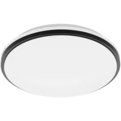 Eglo LED-Deckenleuchte Pinetto IP44 Weiss-Schwarz Ø 34 Cm