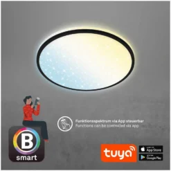 Brilo B Smart Deckenleuchte Ivy Sky S Schwarz 24 W / 2'500 Lm Inkl. Fernbedienun 27 Brilo B Smart Deckenleuchte Ivy Sky S Schwarz 24 W / 2'500 Lm Inkl. Fernbedienun -Lampen & Leuchten affär 563932 6