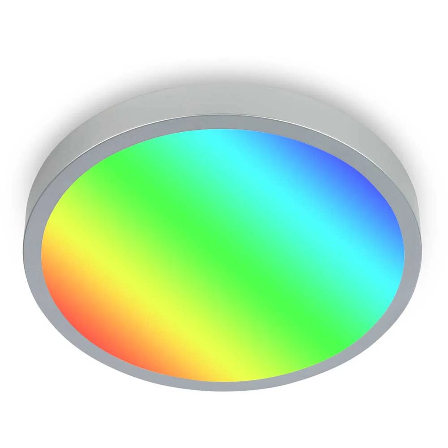 Brilo Deckenleuchte Runa RGB Silberfarben 22 W / 2'900 Lm Inkl. Fernbedienung 1 Brilo Deckenleuchte Runa RGB Silberfarben 22 W / 2'900 Lm Inkl. Fernbedienung