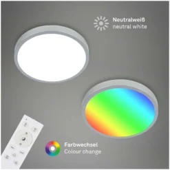 Brilo Deckenleuchte Runa RGB Silberfarben 22 W / 2'900 Lm Inkl. Fernbedienung 8 Brilo Deckenleuchte Runa RGB Silberfarben 22 W / 2'900 Lm Inkl. Fernbedienung -Lampen & Leuchten affär 563936 3
