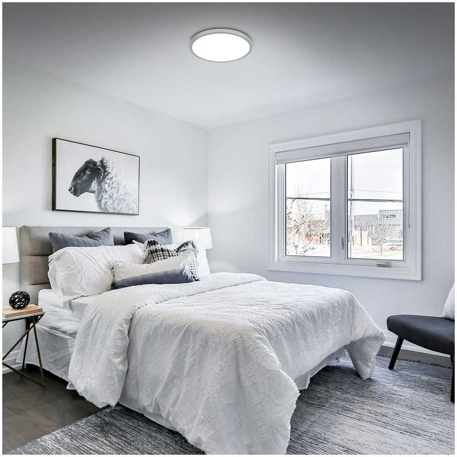 Brilo Deckenleuchte Runa RGB Silberfarben 22 W / 2'900 Lm Inkl. Fernbedienung 5 Brilo Deckenleuchte Runa RGB Silberfarben 22 W / 2'900 Lm Inkl. Fernbedienung – Bild 5