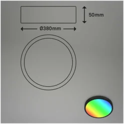 Brilo Deckenleuchte Runa RGB Schwarz 22 W / 2'900 Lm Inkl. Fernbedienung -Lampen & Leuchten affär 563937 3