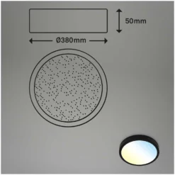Brilo Deckenleuchte Runa CCT Schwarz 22 W / 2'900 Lm Inkl. Fernbedienung 7 Brilo Deckenleuchte Runa CCT Schwarz 22 W / 2'900 Lm Inkl. Fernbedienung -Lampen & Leuchten affär 563940 3