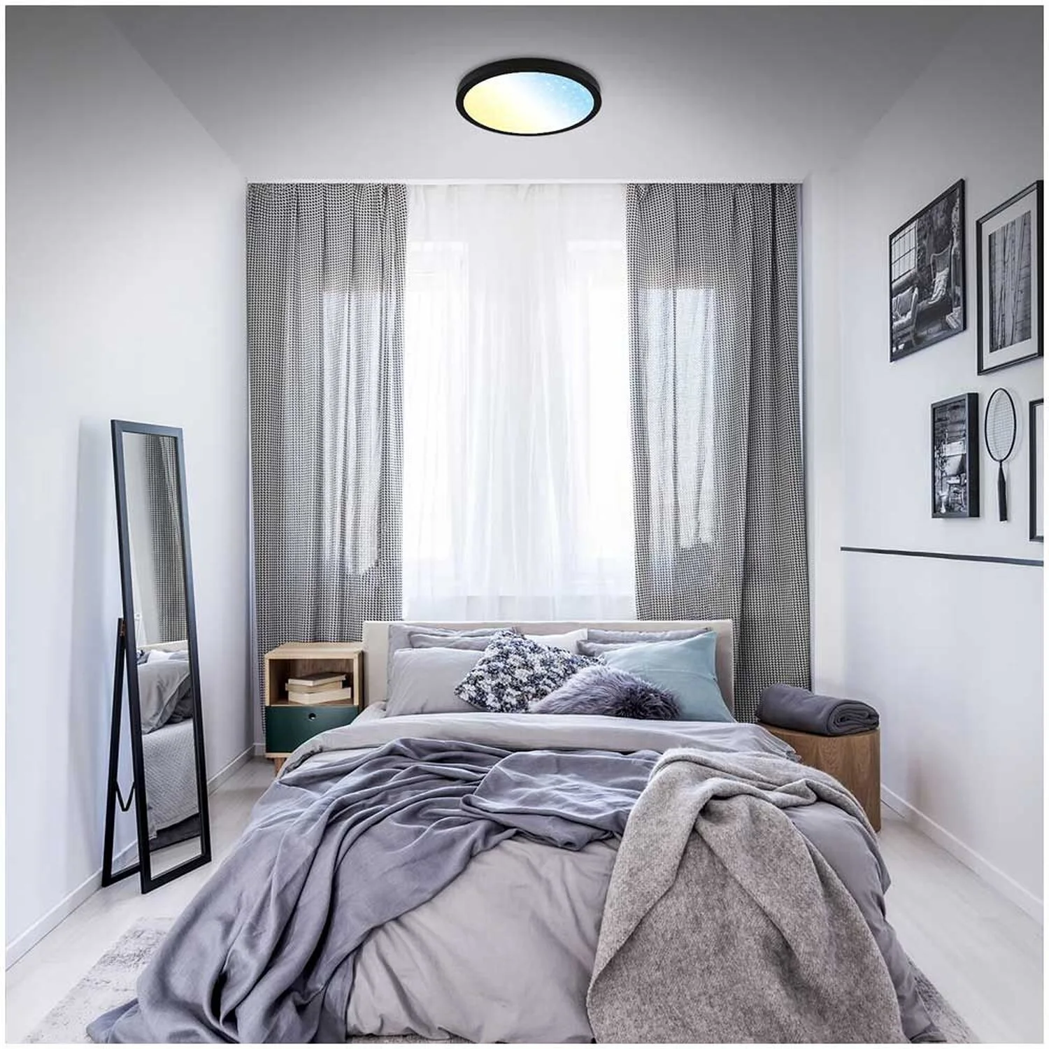 Brilo Deckenleuchte Runa CCT Schwarz 22 W / 2'900 Lm Inkl. Fernbedienung 4 Brilo Deckenleuchte Runa CCT Schwarz 22 W / 2'900 Lm Inkl. Fernbedienung – Bild 4