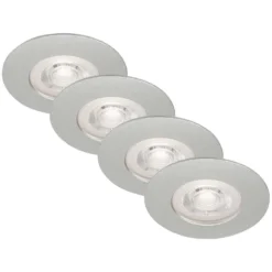 Brilo Einbauleuchte Modul Kulana Matt Chrom 4,9 W / 480 Lm / 4 Stk.