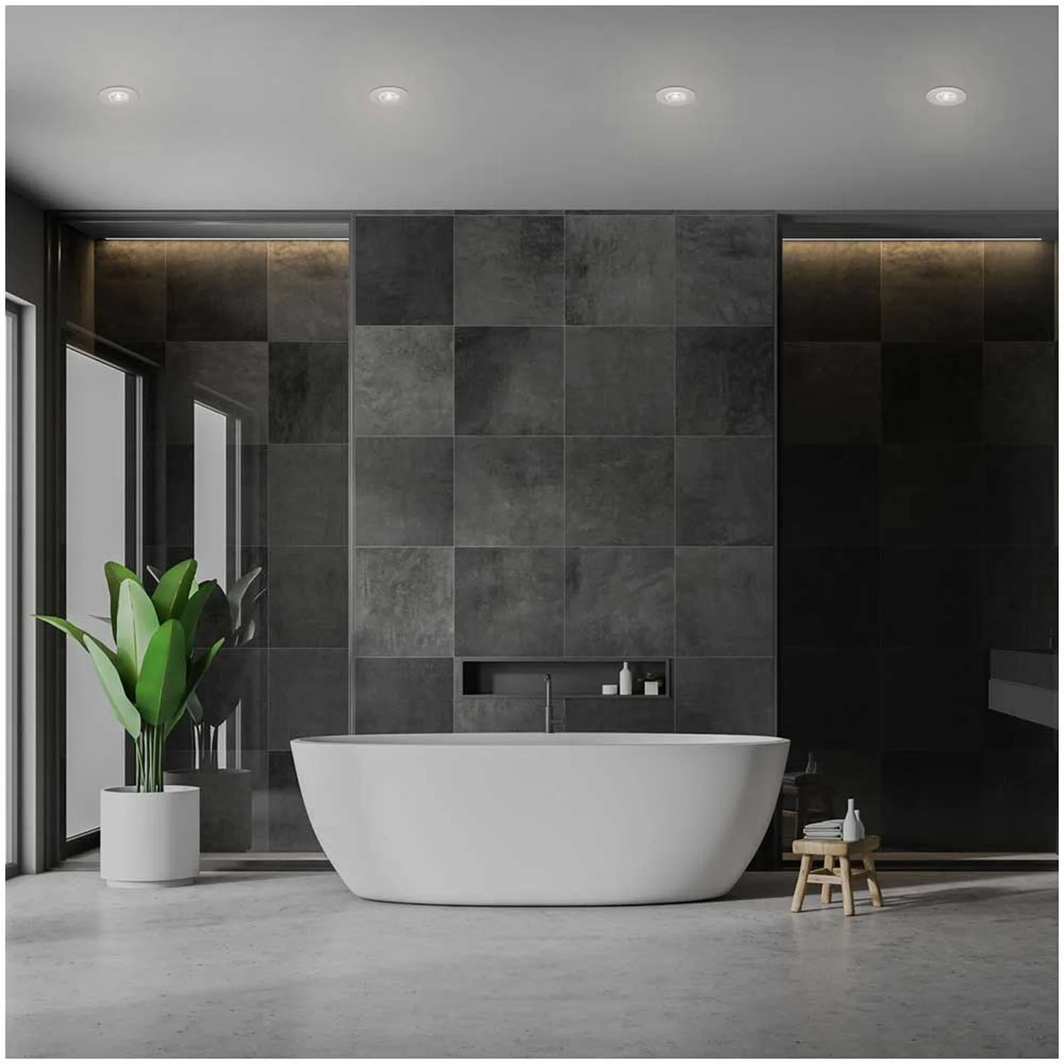 Brilo Einbauleuchte Modul Kulana Matt Chrom 4,9 W / 480 Lm / 4 Stk. 3 Brilo Einbauleuchte Modul Kulana Matt Chrom 4,9 W / 480 Lm / 4 Stk. – Bild 3