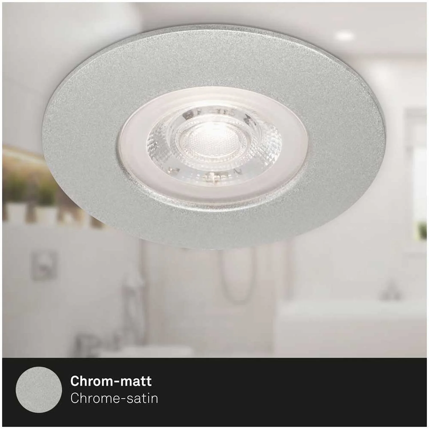 Brilo Einbauleuchte Modul Kulana Matt Chrom 4,9 W / 480 Lm / 4 Stk. 7 Brilo Einbauleuchte Modul Kulana Matt Chrom 4,9 W / 480 Lm / 4 Stk. – Bild 7