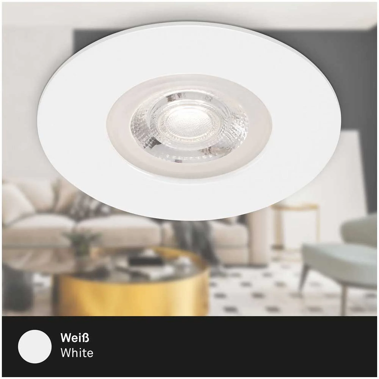 Brilo Einbauleuchte Modul Kulana Dimmbar Matt Weiss 4,9 W / 480 Lm / 4 Stk. 7 Brilo Einbauleuchte Modul Kulana Dimmbar Matt Weiss 4,9 W / 480 Lm / 4 Stk. – Bild 7