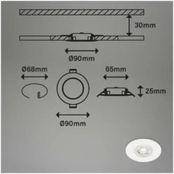 Brilo Einbauleuchte Modul Kulana Dimmbar Matt Weiss 4,9 W / 480 Lm / 4 Stk. 23 Brilo Einbauleuchte Modul Kulana Dimmbar Matt Weiss 4,9 W / 480 Lm / 4 Stk. -Lampen & Leuchten affär 563950 7