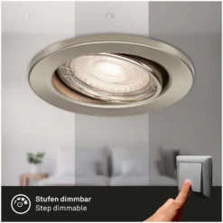 Brilo Einbauleuchte GU10 Slide Matt Nickel GU10 / 5 W / 460 Lm / 5 Stk. 11 Brilo Einbauleuchte GU10 Slide Matt Nickel GU10 / 5 W / 460 Lm / 5 Stk. -Lampen & Leuchten affär 563952 3