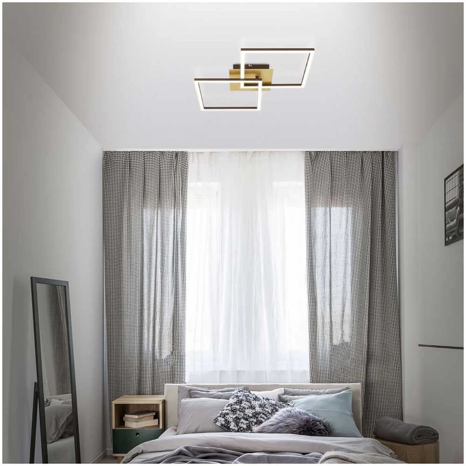 Brilo Deckenleuchte Frame Goldfarben 24 W / 1'800 Lm 5 Brilo Deckenleuchte Frame Goldfarben 24 W / 1'800 Lm – Bild 5