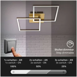 Brilo Deckenleuchte Frame Goldfarben 24 W / 1'800 Lm 13 Brilo Deckenleuchte Frame Goldfarben 24 W / 1'800 Lm -Lampen & Leuchten affär 563954 6