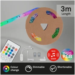 Brilo LED-Band Magic Mit Musiksensor 90 LEDs / 3 M / 12 W Inkl. Fernbedienung 13 Brilo LED-Band Magic Mit Musiksensor 90 LEDs / 3 M / 12 W Inkl. Fernbedienung -Lampen & Leuchten affär 563958 7