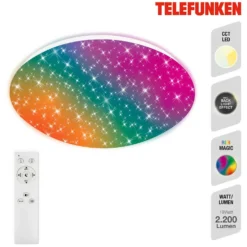 Telefunken LED-Deckenleuchte Magic Sky Weiss Ø 38 Cm / 19 W / 2'200 Lm