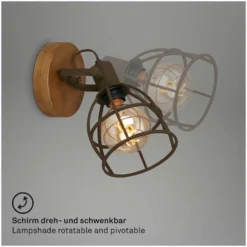 Brilo Spots Korbo 1 X E27 Braun -Lampen & Leuchten affär 563965 5