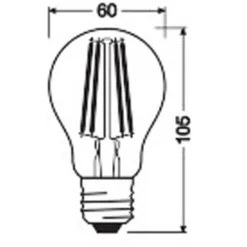 Ledvance LED-Leuchtmittel Filament Tropfenform E27 Warmweiss 4 W / 840 Lm -Lampen & Leuchten affär 564150 6