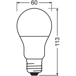 Osram LED-Leuchtmittel Kolbenform A60 / E27 Matt Warmweiss / 4 Stk. -Lampen & Leuchten affär 564156 3