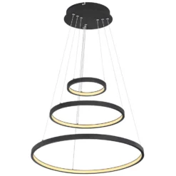 Globo LED-Hängeleuchte Ralph Nickel Matt 57 W / Ø 51 Cm / Höhe 120 Cm