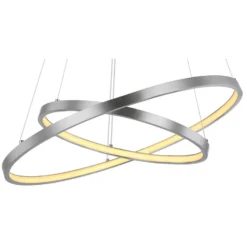 Globo LED-Hängeleuchte Ralph Nickel Matt 42 W / Ø 51 Cm / Höhe 120 Cm