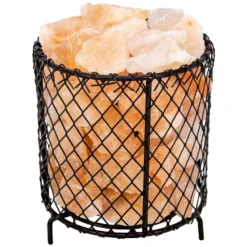 Globo Tischleuchte Salzkristall 1-flammig Matt Schwarz Ø 15,5 Cm / Höhe 17 Cm