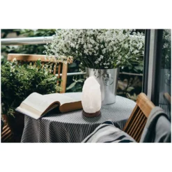 Globo Tischleuchte Salzkristall 1-flammig Weiss Ø 12 Cm / Höhe 19 Cm 5 Globo Tischleuchte Salzkristall 1-flammig Weiss Ø 12 Cm / Höhe 19 Cm -Lampen & Leuchten affär 564574 3