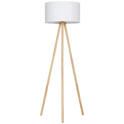 Brilo Stehleuchte Floor Weiss Höhe 1,48 M / 1 X E27 / Max. 60 W